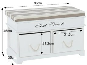 Bancă cu spațiu de depozitare Bench 1, 70 x 35 x45 cm