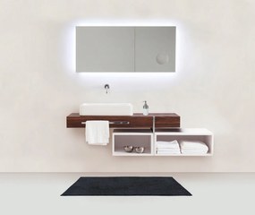 Covoras de baie, Wenko, Ono, 50 x 80 cm, bumbac, gri inchis