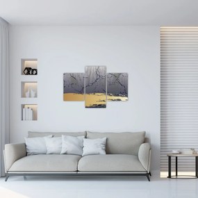 Tablou - Albastru și aur abstracție N⁰1 (90x60 cm)