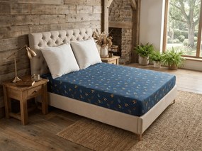 Cearsaf din microfibra LUNERIS albastru 180x200 cm