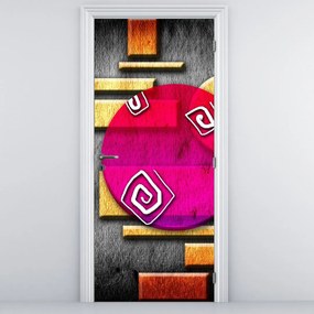 Fototapet pentru ușă - Simboluri istorice abstract (95x205cm)