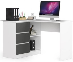 Masă PC de colț Bodhi (Alb + gri) (S). 1070842