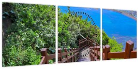 Tablou - Panorama (cu ceas) (90x30 cm)