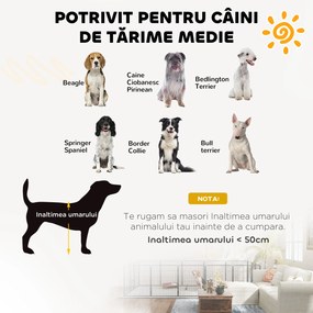 PawHut Țarc pentru Câini din 12 Panouri Portabil și Detașabil, 204x204x80 cm, Negru | Aosom Romania