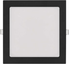 Plafonieră LED încastrată NEXXO, 18W, 230V, 3000/3500/4000K, negru, 22,5 x 22,5 cm