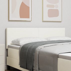 vidaXL Tăblie de pat cu LED, model simplu, crem, 80 cm, raiat
