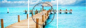 Tablou - Ponton (cu ceas) (90x30 cm)