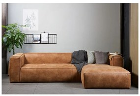 Colțar din piele reciclată WOOOD Bean, maro