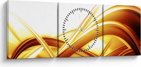 Tablou - Abstrac galben (cu ceas) (90x30 cm)