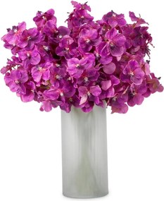 Buchet artificial LUX din 24 fire orhidee fuchsia, Vanda Orchids