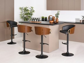 Scaun Elviria H (nuc închis + negru). Promo -15%. 1110665