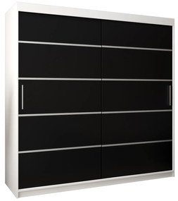 Dulap de haine 250 cm Verika 1 250 (alb + negru). 1063744