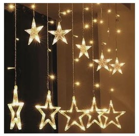 Perdea LED de Crăciun de exterior Brilagi 123xLED/3xAA/USB 3m IP44 alb cald
