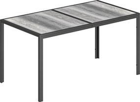 Outsunny Masă de grădină exterior pentru 6 persoane, balcon pentru terasă, pentru dining în aer liber | Aosom Romania