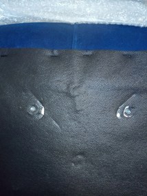 OFERTA Scaun de masa MANGO VELVET cu picioare negre, albastru II. calitate
