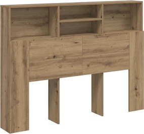 vidaXL Dulap cu tăblie de pat, stejar artizanal, 140x19x103,5 cm