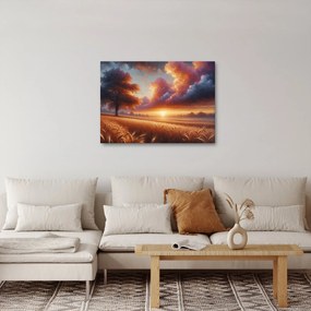 Tablou – Apus de soare pe câmp (70x50 cm)