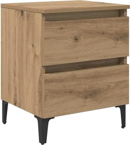vidaXL Dulap de noapte stejar artizanal 40 x 35 x 50 cm Lemn compozit