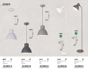 Pendul design industrial metalic argintiu DEREK 2579 RX