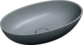 Lavoar pe blat Omnires Shell M+ finisaj gri cenusa mat 60 cm