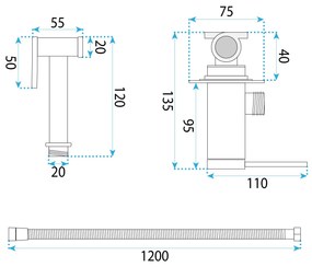 Baterie bideu Foss Clif Brush Copper