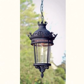 Pendul iluminat exterior din fier forjat, HL 2640
