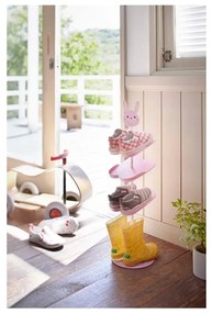 Raft pentru pantofi copii YAMAZAKI Kid´s Shoe Rack, roz