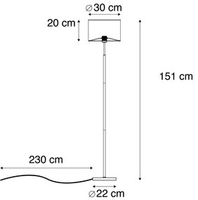 Lampa de podea modernă albă rotundă - VT 1