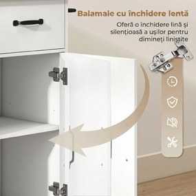 HOMCOM Cărucior mobil multifuncțional pentru depozitare | Aosom Romania