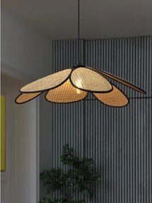 Osram - Pendul pe cablu DECOR RATTAN, 1xE27/15W/230V, Ø 69 cm, bej/negru