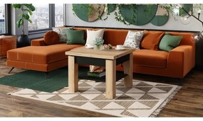 Masă extensibilă CALEB, blat ridicabil, stejar craft/negru