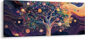 Tablou – Arbore violet plin de energie (120x50 cm)