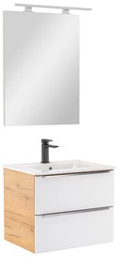 Mobilier complet de baie Vario Trim 60 stejar-alb