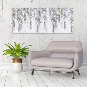 Tablou - Crenguțe de salcie cu fluturi (120x50 cm)