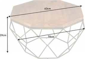 Masuta de cafea design minimalist Diamond 70cm Mango