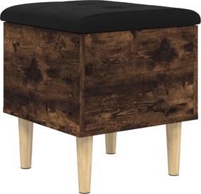 vidaXL Bancă de pantofi, stejar fumuriu, 42x42x46 cm, lemn prelucrat