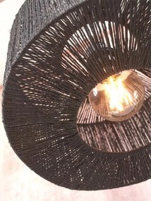Lampa de podea eco din iuta Iguazu S 30cm, negru