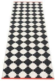 Covor tip traversă pentru interior și exterior alb-negru 70x225 cm Marre Black Coral – Pappelina