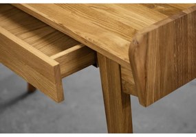 Măsuță de toaletă din stejar cu oglindă 110x45 cm Retro - The Beds