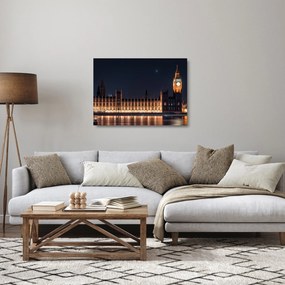 Tablou pe sticlă cu Big Ben din Londra (70x50 cm)