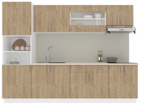 Set haaus V23, Lemn Natural/Alb, Blat Thermo 28 mm, L 280 cm