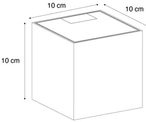 Lampă de perete de exterior maro rugină, cu LED, cu 2 lumini, IP65, solară - Charlene