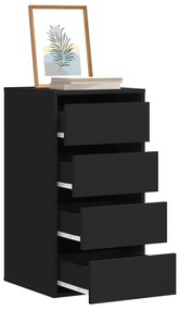vidaXL Dulap colț cu sertare negru 40x41x76 cm lemn prelucrat