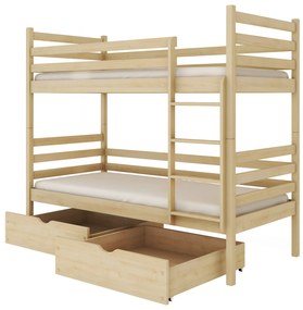 Pat pentru copii 90 x 190 cm Nubia (cu somieră și sp. depozitare) (Pin). 1013441