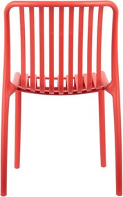 Scaun de dining roșu deschis din plastic Glee – Leitmotiv