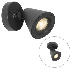 Lampa de perete exterioara moderna neagra IP44 reglabila - Ciara