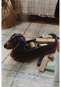 Coș de jucării pentru copii maro închis din material textil 59x16x23 cm Sparky – Lorena Canals