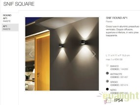 Aplica moderna iluminat exterior IP54 SNIFSNIF AP1 ROUND BIANCO 144283