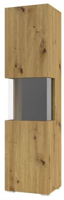 Vitrină Avernic Typ 05 (negru + Stejar artisan). 1042054