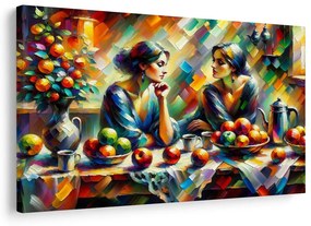 Tablou doamne la masă cu fructe